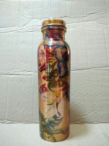 Custom <b>Copper</b> Water Bottle Set With Two Matching For Home Office Dining <b>Table</b> Health Wellness Drinking Water Metal Gift Vessel - Product Image 3