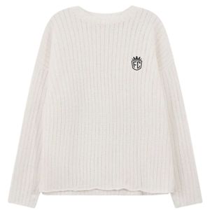 T-shirt à manches longues en crochet blanc pour homme, col rond, coton texturé, streetwear décontracté, haut tendance pour tous les jours - Product Image 2