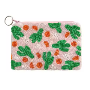 Monedero de moda con bordado de cuentas de semillas para regalos, moderno monedero con cuentas y acabado de cuentas de semillas de primera calidad. - Product Image 5
