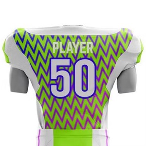Ensemble de maillot et pantalon de football américain personnalisé par sublimation, anti-humidité, robuste et respirant pour le match - Product Image 4