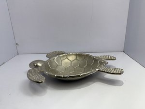 Bandeja Decorativa de Tortuga Marina Pulida en Bronce, Plato para Joyas y Anillos, Decoración Costera para el Hogar, Bandeja de Servicio para Fiestas - Product Image 4
