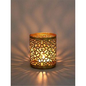 Ensemble de lanternes votives en métal découpées au laser sur mesure, motif ombre d'arbre hivernal, coupelles à bougies chauffe-plat en fer de qualité supérieure pour Noël et événements - Product Image 5