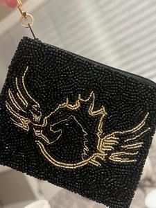 Monedero Étnico de Diseño con Cuentas, Mini Bolso de Moda Hecho a Mano para Damas, de Tela - Product Image 2