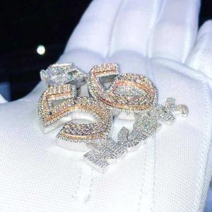 Colgante Personalizado con Nombre en Diamantes, Joyería de Lujo Estilo Hip Hop - Product Image 2