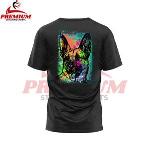 T-shirts unisexes pour hommes du fabricant, personnalisés avec impression sérigraphique, en polyester/coton tricoté, couleur unie, manches courtes, style streetwear - Product Image 4
