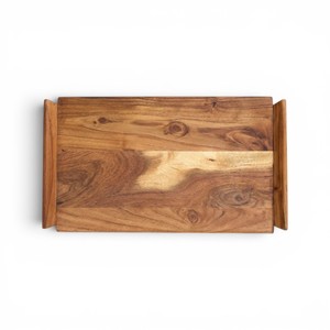 Bandeja de Servir Rústica de Madera de Acacia Natural, Plato Rectangular de Madera para Servir Alimentos, Decoración del Hogar, Bodas, Diwali, Resistente al Calor - Product Image 3