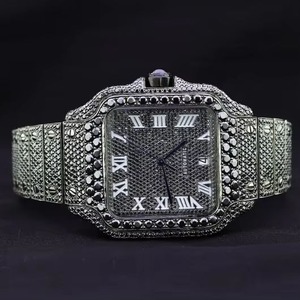 <b>Black</b> Moissanite Diamond <b>Watch</b> Iced Out Hip Hop Bussdown <b>Watch</b> Automatic Diamond Fashion Jewelry for Men's - Product Image 4