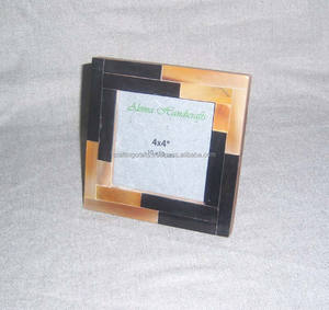 Handcrafted Eco-Friendly Buffalo Horn Photo <b>Frame</b> with Modern Design Natural Shape for Home Decor From India Sale - Product Image 5