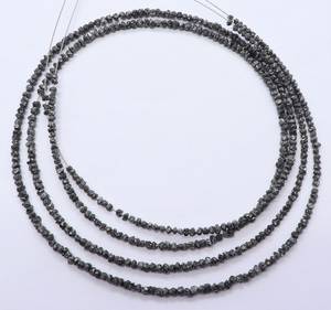 Perles de Diamant Noir Naturel Facettées 2-2,5 MM, Perles de Diamant Noir Naturel Précieux, Perles de Diamant en Vrac - Product Image 1