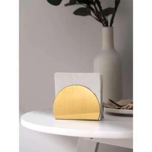 Elegante servilletero metálico compacto para uso diario en la mesa de cocina que ofrece una solución práctica y elegante. - Product Image 4