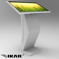 Напольный алюминиевый 4K LED-киоск IKAR 32/43/50/55/65 дюймов с сенсорным экраном, Android 11, Wi-Fi и защитой IP43