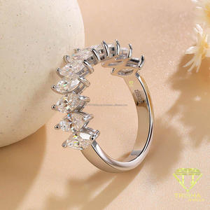 925 Sterling Silver VVS Moissanite Diamond Multi Stone Ring With Rectangular Cut Center Design For Wholesale Jewelry Buyers - Product Image 5