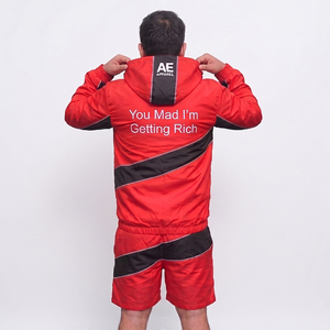 Conjunto Deportivo Personalizado de Talla Grande, Chaqueta Corta con Capucha y Pantalones Cortos, Transpirable, con Estampado, para Verano, Ropa de Entrenamiento Personalizable para Hombre - Product Image 2