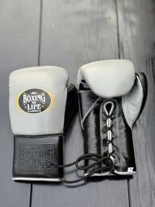 Gants de boxe professionnels style NBNL, logo personnalisé, cuir véritable, pour entraînement, sparring et compétition. - Product Image 1