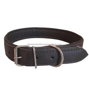 Collar de Perro de Cuero Genuino de Alta Calidad con Acolchado Adicional y Costuras Resistentes, Collar de Cuero Resistente para Mascotas - Product Image 1