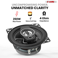 Haut-parleurs coaxiaux 4 pouces pour voiture, 5 cœurs, 12V, 4 pièces, 2 voies, 250W, 4 ohms, avec dôme de tweeter, pour montage sur porte, remplacement de driver