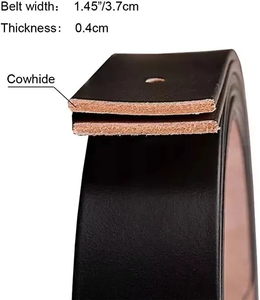 Ceinture en cuir personnalisée de marque pour hommes, ceinture de taille en cuir véritable avec logo en relief, qualité supérieure et robuste - Product Image 2