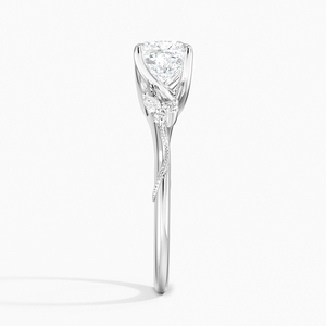 Bague BOJ 030 en argent 925, coupe coussin, motif camélia, diamant anti-migraine, 2 carats, couleur D, VVS1, moissanite certifiée GRA, prix bas, en promotion - Product Image 3
