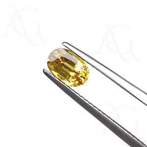 Zafiro Amarillo Cultivado en Laboratorio, Forma Ovalada, Gema Suelta, Zafiro Amarillo de Alta Calidad para Anillos, Fabricación de Joyas, Corte Personalizable - Product Image 1
