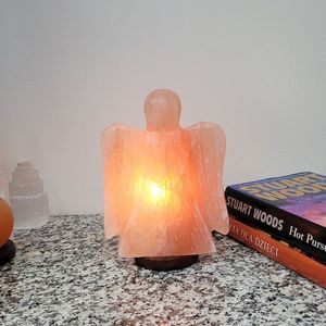 Lampe en sel rose de l'Himalaya sculptée à la main, pièce décorative en pierre, lumière chaude, relaxation, spa, décoration intérieure, article cadeau, purificateur d'air naturel - Product Image 5