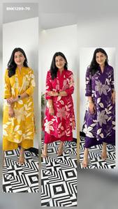 Nueva colección de conjuntos Kurti-Plazzo de muselina de la mejor calidad con estampado digital, fabricante de Surat, proveedor indio. - Product Image 2