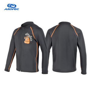 Veste thermique en polaire recyclée Aropec ECO pour enfants, fermeture éclair sur le devant, UPF 50+, extensible, séchage rapide, haut de gamme pour sports nautiques, OEM/ODM - Product Image 1