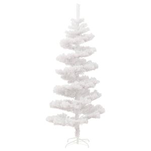 Albero di natale Pre-illuminato in PVC bianco da 5 piedi con Design a vortice - Product Image 4
