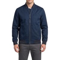 Blouson Bomber Royal Blue Flight à Col Montant Respirant et Robuste, Style Minimaliste Décontracté