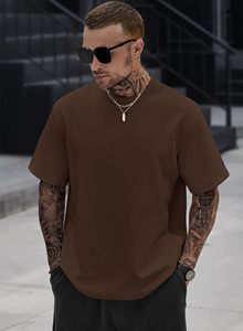 <b>Men</b> Heavy Cotton <b>Stretch</b> T Shirt Oversized Fashion Tee OEM Custom Bulk - Product Image 3