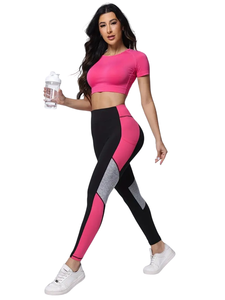 Ensemble de yoga haut de gamme, tenue de sport sans couture de haute qualité, respirante et extensible, vêtements de sport pour femmes, vente en gros - Product Image 4