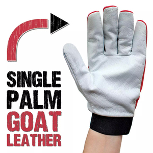 Guantes de Conducción de Cuero de Alta Calidad, Cómodos, de Dedo Completo, Suaves, para Uso Diario, con Puño de Seguridad y Protección Anticorte - Product Image 4