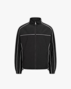 High Quality Men's Coated Stand Collar Nylon Track <b>Jacket</b> Wind Resistant Sports Training Streetwear Lightweight - Product Image 5