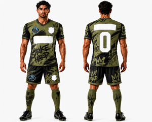 Hot Selling Breathable Soccer Team Kit with Modern Design and Athletic Fit for Youth Adult and Professional Players - Product Image 1