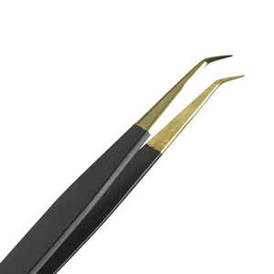 Pinces à cils professionnelles en acier inoxydable de haute qualité avec poignée antistatique confortable et design durable - Product Image 4