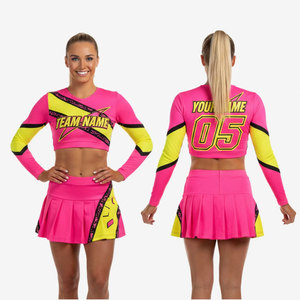 Último Diseño, Top de Animadora con Pedrería Estampado para Mujer, Uniforme al por Mayor, Colores y Tallas Personalizadas, Trajes de Animadora - Product Image 1