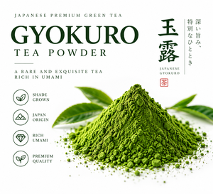 Thé vert Matcha Gyokuro japonais de qualité supérieure, cultivé en ombre, riche en umami, qualité cérémoniale, thé minceur, sachet frais du Japon - Product Image 1