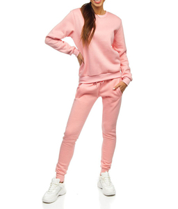 Conjunto Deportivo de Felpa para Mujer, 2 Piezas, con Logotipo Personalizado, 100% Algodón, Corte Regular, con Cordón Ajustable, Novedad 2026 - Product Image 1