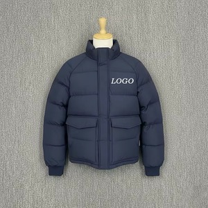 Veste courte matelassée à capuche pour femme, personnalisée, de haute qualité, chaude et épaisse, avec poches zippées, 90% duvet de canard blanc - Product Image 5