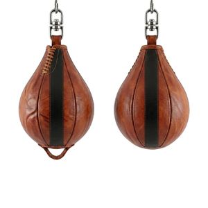 Ballon de boxe en cuir premium à double bande, durable, suspendu, pour entraînement professionnel - Product Image 6