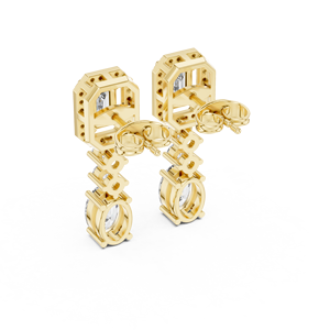 Mega Jewel Cubic Zirconia Diamond 10K VVS Diamond <b>Screw</b> Back Halo Stud <b>Earrings</b> Men Women - Product Image 5