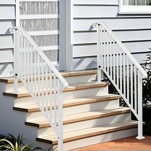 Ringhiera in Ferro Bianco Opaco per Esterni a 4 Livelli con Codice 19939750 per Edifici da Giardino - Product Image 4