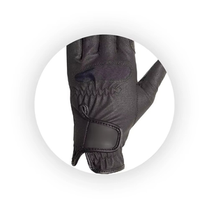 Gants d'équitation en cuir unisexe demi-doigts de qualité supérieure avec fermeture à boucle – Vente en gros de gants d'équitation - Product Image 5