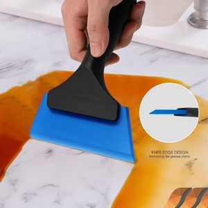 Raspador de goma pequeño de 5 pulgadas para <span class=keywords><strong>tintado</strong></span> de ventanas, limpiacristales para coche, espejos y puertas de ducha, herramienta azul para limpieza de baños y parabrisas - Product Image 5