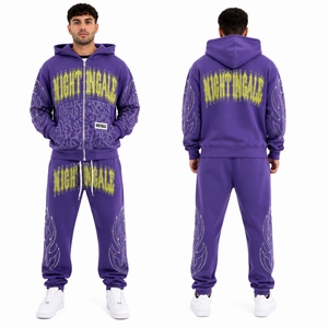Conjunto de Sudadera y Pantalones Deportivos, Conjunto Deportivo con Logotipo Personalizado, Trajes Deportivos con Pedrería Premium - Product Image 6