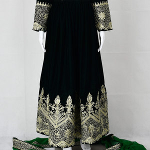 Robe afghane pour femmes, mode ethnique, longue robe avec détails brodés décoratifs, pour occasions formelles et décontractées - Product Image 3