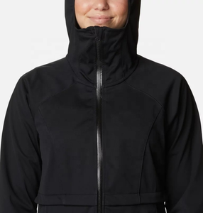 Veste softshell respirante de haute qualité pour femmes, style sport, résistante à l'eau, avec poches latérales et capuche - Product Image 2