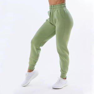 Women's High Waisted <b>Joggers</b> <b>Slim</b> Fit Blank Sweatpants Wholesale Plain Activewear Zipper Pocket Women <b>Jogger</b> Pants - Product Image 2