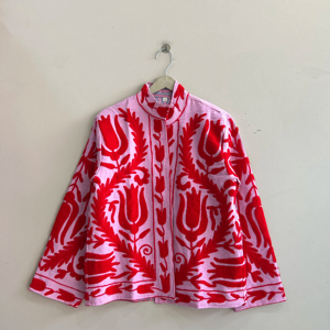 Veste bohème en coton indien brodée, manteau pour femme brodé Suzani, cadeau pour elle - Product Image 1