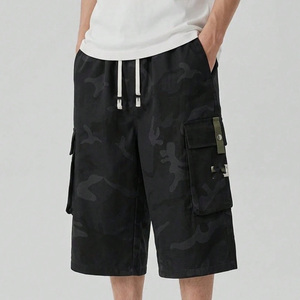 Shorts en coton camouflage personnalisés pour hommes, coupe ample, style streetwear, vente en gros, faible MOQ, approvisionnement en vrac - Product Image 1