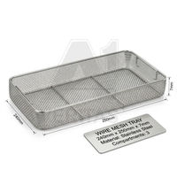 Plateau utilitaire en acier inoxydable professionnel A-1 VERITAS avec couvercle 240x250x7mm pour le nettoyage et la stérilisation des instruments
